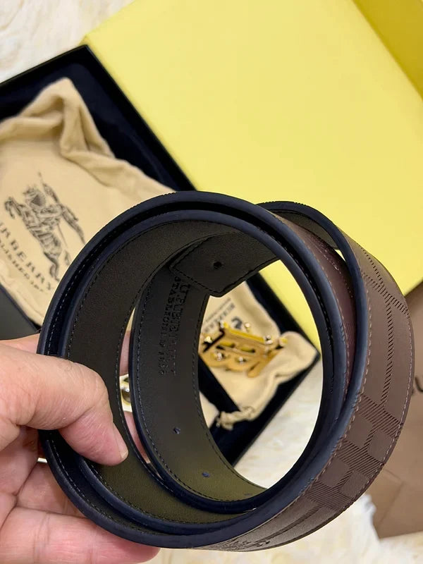 Burberry Dark Brown Belt Gift Set with Interchangeable B Buckles