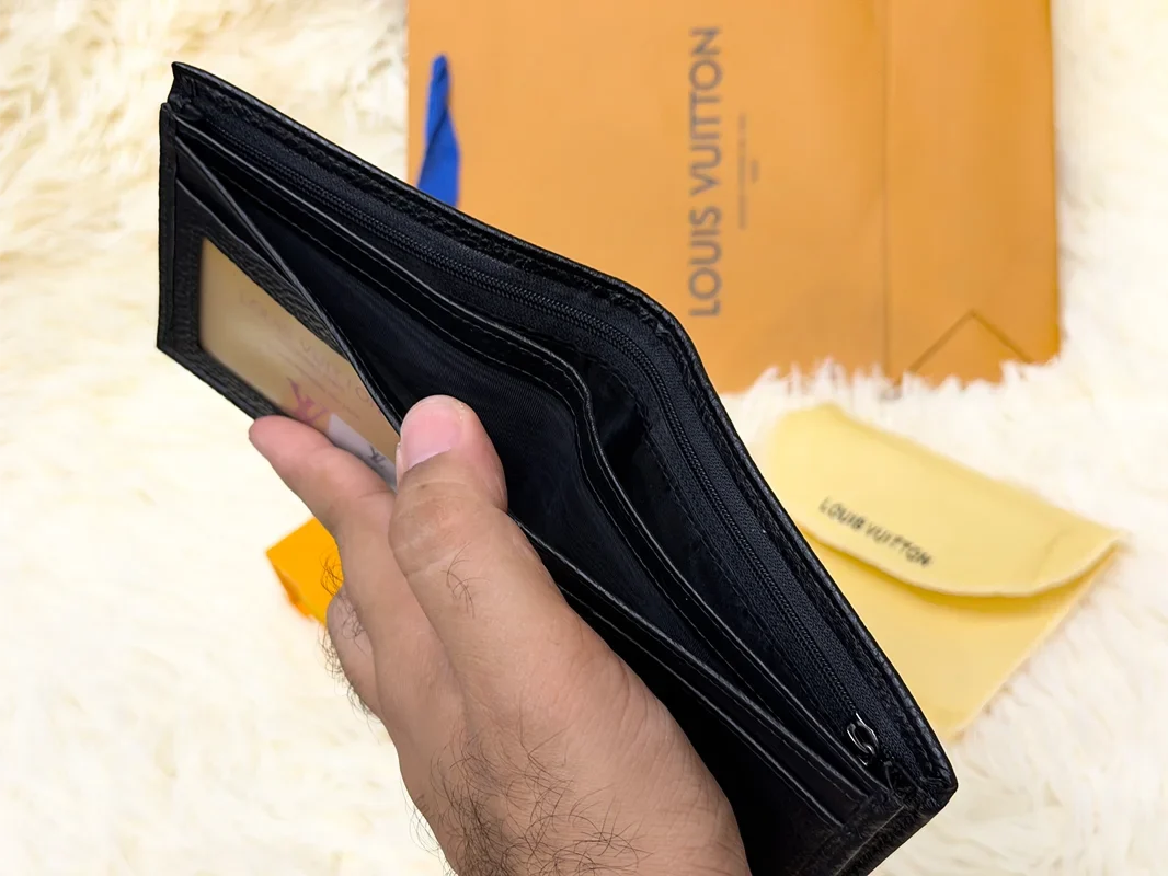 Louis Vuitton Black Embossed Monogram Bifold Wallet