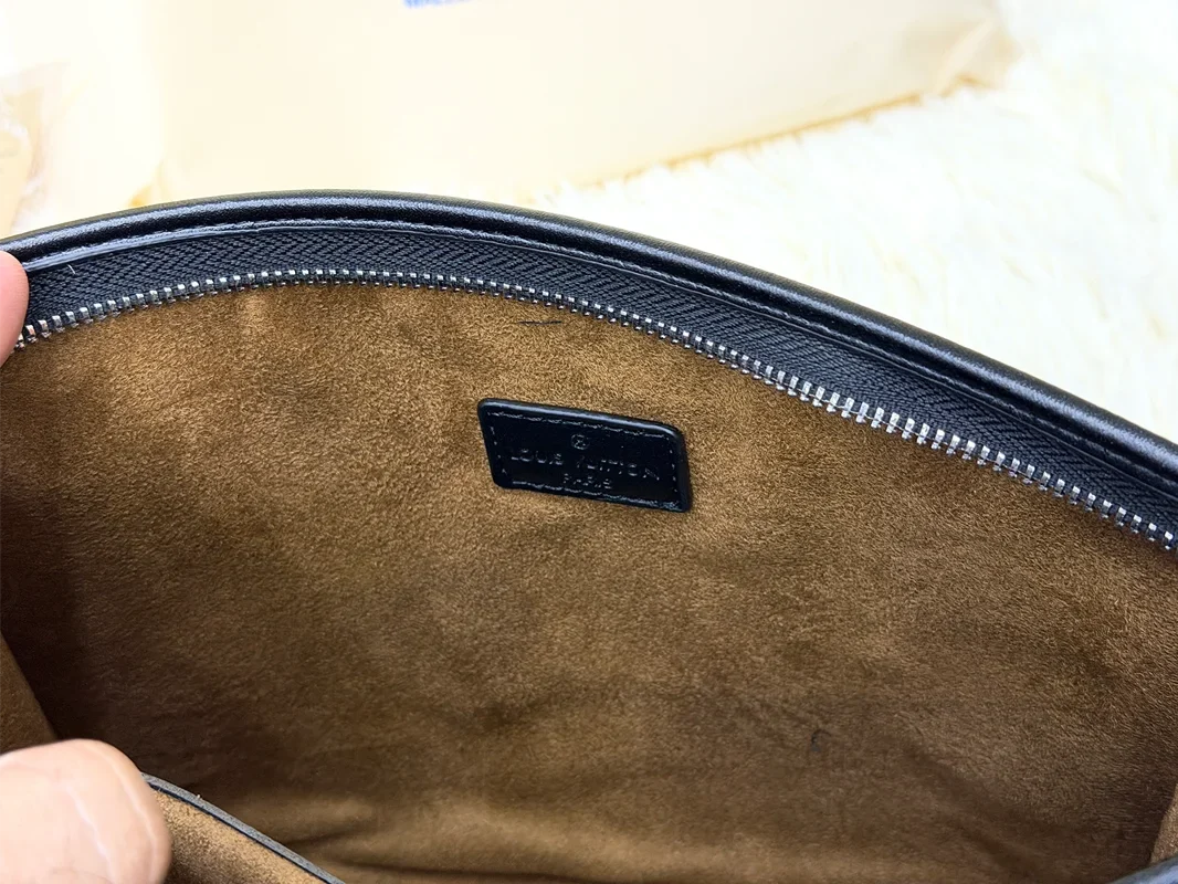 Louis Vuitton Black Monogram Pattern Zip Pouch