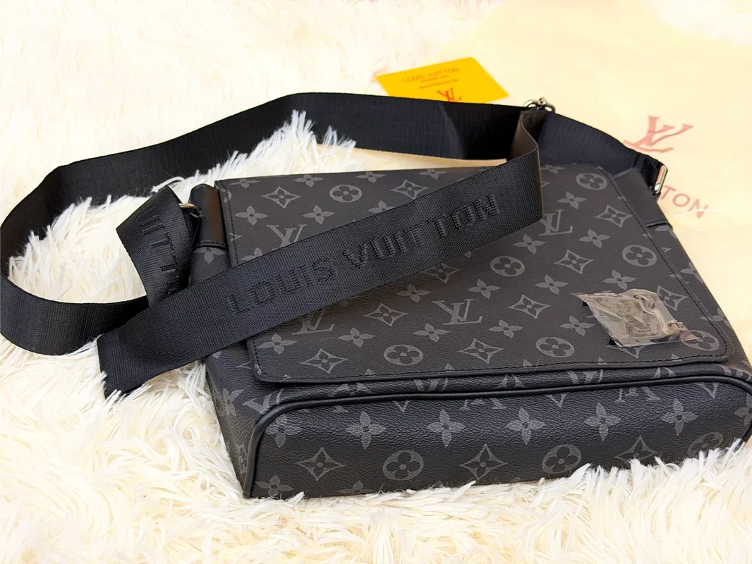 Louis Vuitton Monogram Shadow Black Messenger Crossbody Bag
