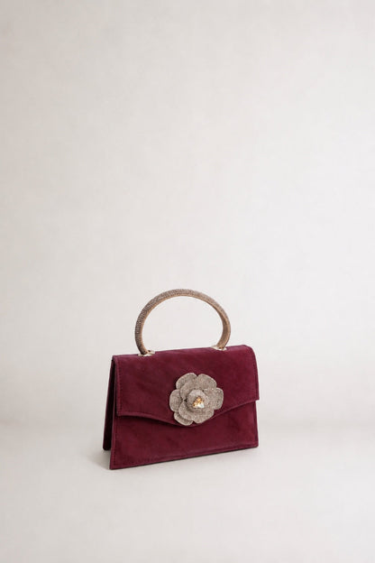 Velvet floral bag