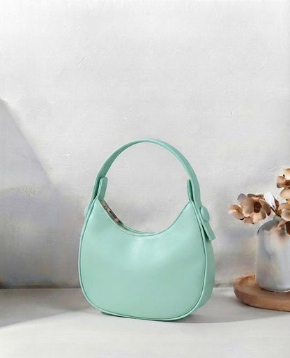 Curved Crescent Hobo Shoulder Bag
