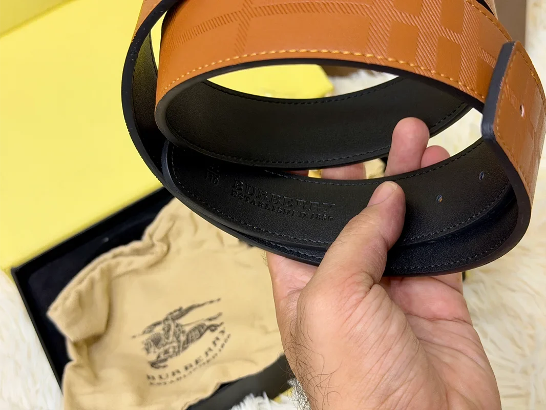 Burberry Brown Belt Gift Set with Interchangeable B Buckles