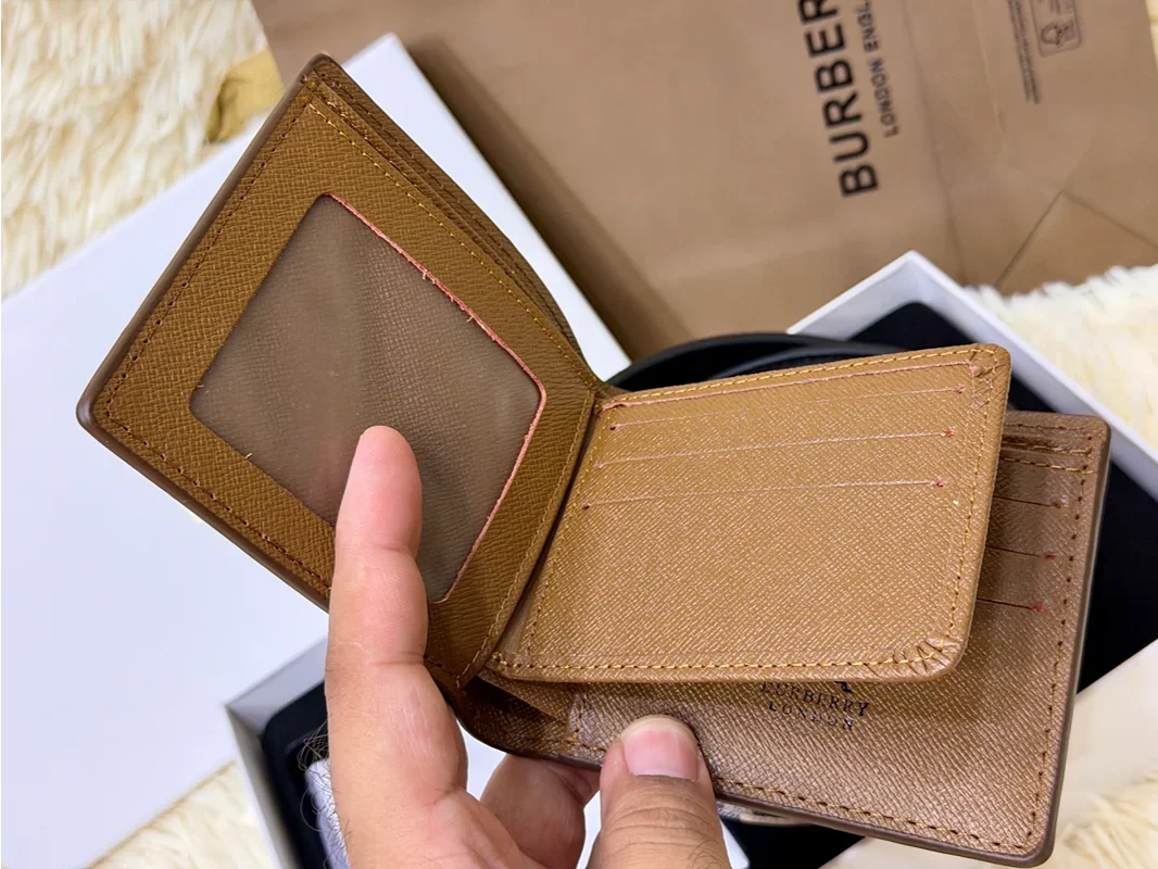 Burberry Check Belt & Wallet Gift Set with Signature B Buckle