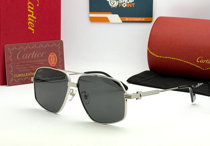 Cartier CTO270S Square Metal Frame Sunglasses