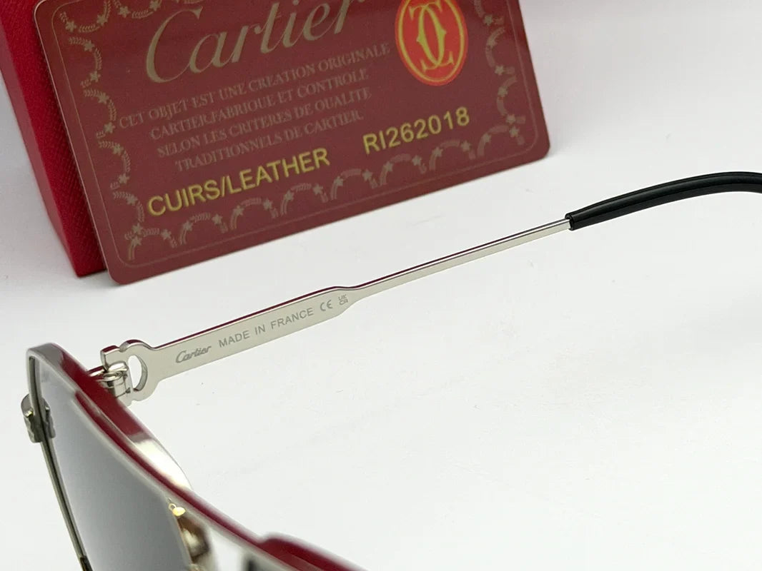 Cartier CTO270S Square Metal Frame Sunglasses