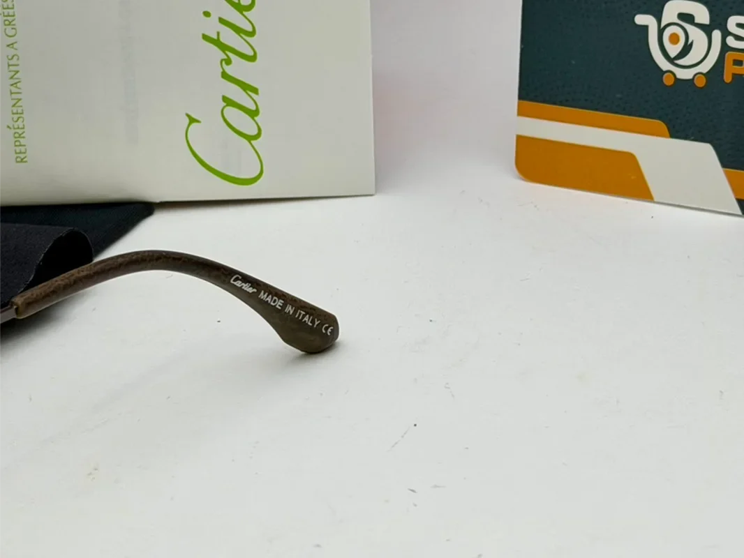 Cartier 4593 Glossy Black Square Frame Sunglasses