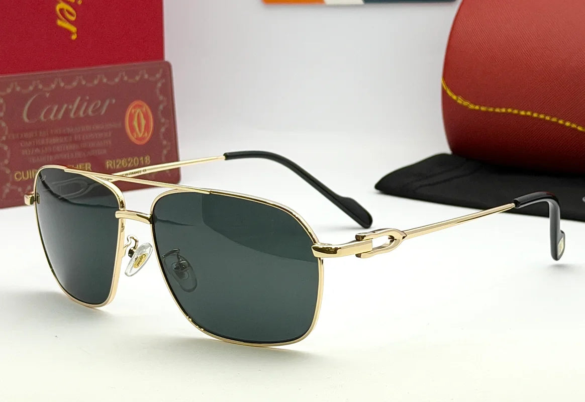Cartier CTO378S Gold Frame Pilot Sunglasses