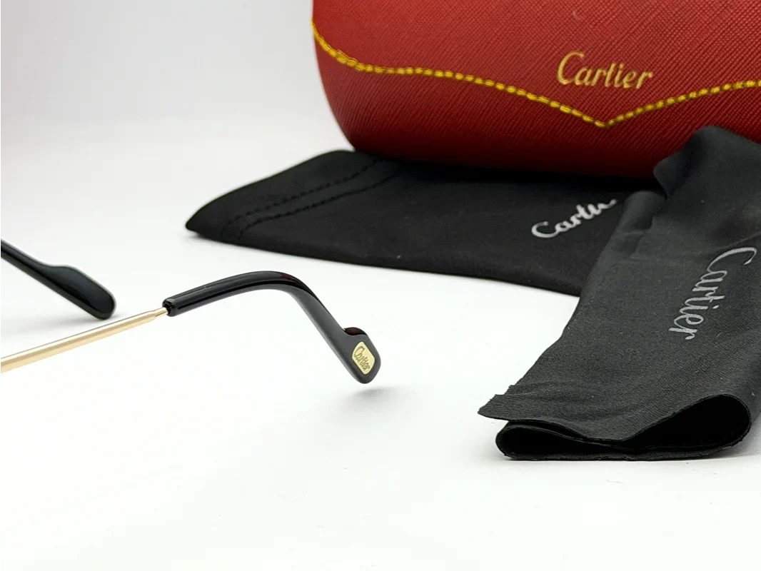 Cartier CTO378S Gold Frame Pilot Sunglasses