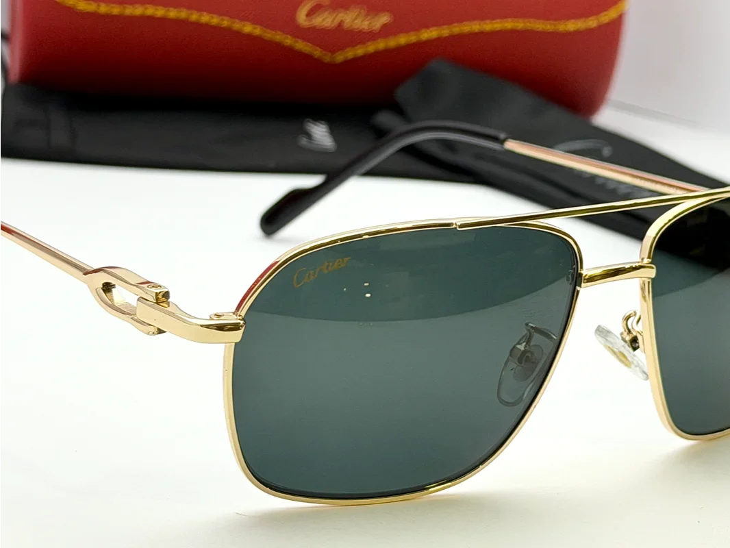 Cartier CTO378S Gold Frame Pilot Sunglasses