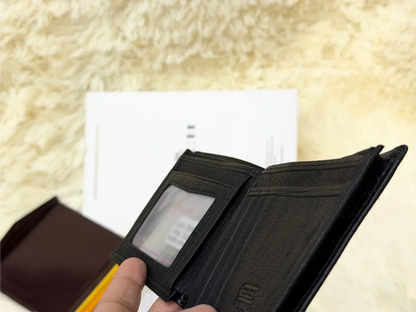 Coach Black Signature Monogram Bifold Wallet
