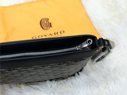 Goyard Black Monogram Wristlet Pouch with Adjustable Strap