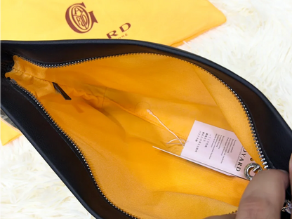 Goyard Black Monogram Wristlet Pouch with Adjustable Strap