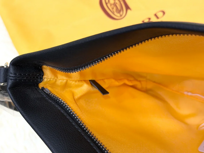 Goyard Black Monogram Wristlet Pouch with Adjustable Strap