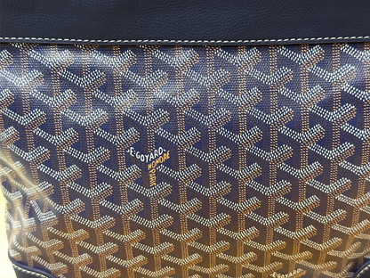 Goyard Midnight Blue Patterned Wristlet Pouch with Side Strap