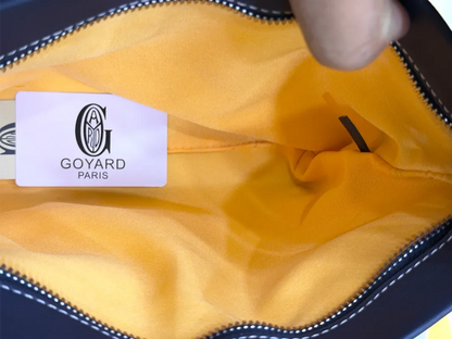 Goyard Midnight Blue Patterned Wristlet Pouch with Side Strap