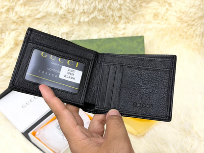 Gucci Black Diagonal Embossed GG Bifold Wallet