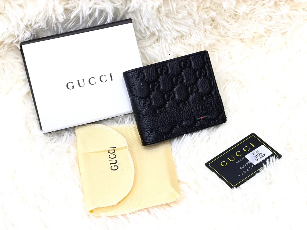 Gucci Black GG Embossed Wallet
