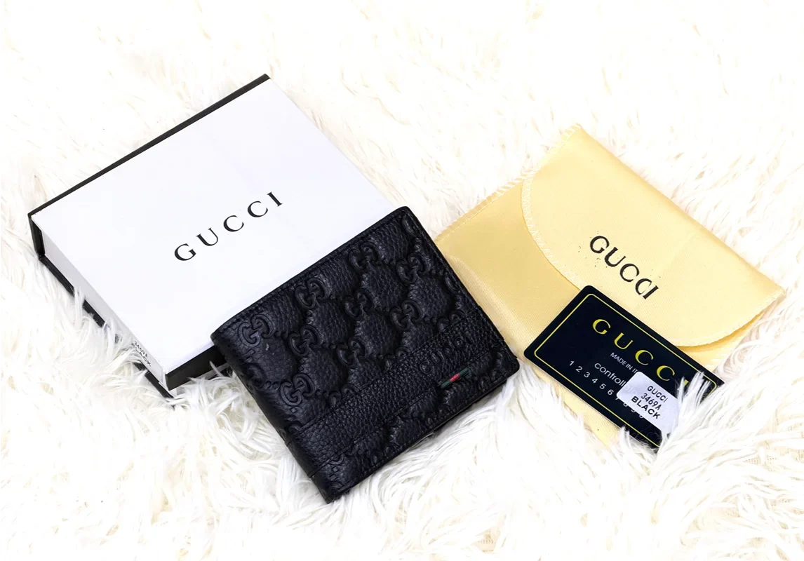 Gucci Black GG Embossed Wallet