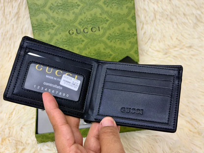 Gucci Black GG Embossed Wallet Gift Set with Card Holder & Keychain