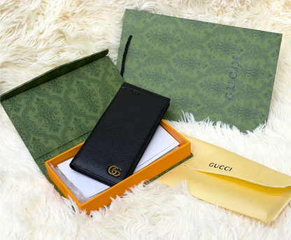 Gucci Black GG Logo Long Wallet