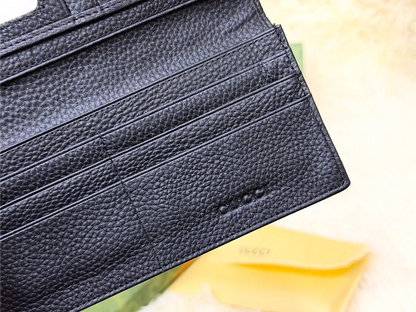 Gucci Black GG Logo Long Wallet