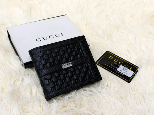 Gucci Black GG Monogram Bifold Wallet