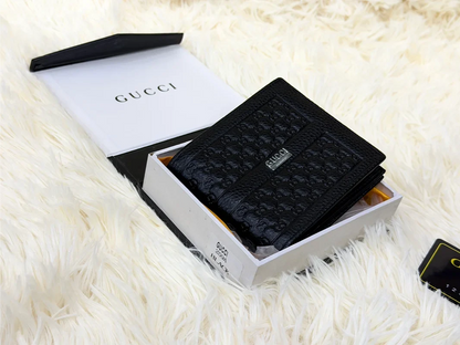 Gucci Black GG Monogram Bifold Wallet
