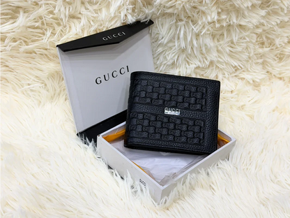 Gucci Black GG Monogram Bifold Wallet