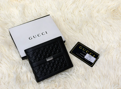 Gucci Black GG Monogram Bifold Wallet
