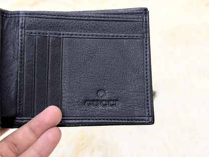 Gucci Black GG Monogram Bifold Wallet