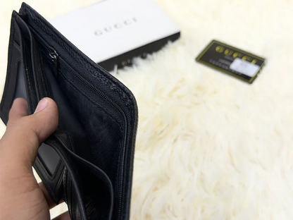 Gucci Black GG Monogram Bifold Wallet
