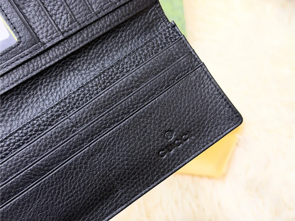 Gucci Black GG Monogram Long Wallet