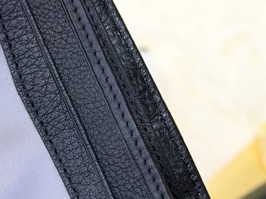 Gucci Black GG Monogram Wallet with Gold Detail