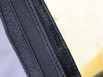 Gucci Black GG Monogram Wallet with Gold Detail