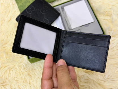 Gucci Black Monogram Wallet Gift Set with Card Holder & Keychain