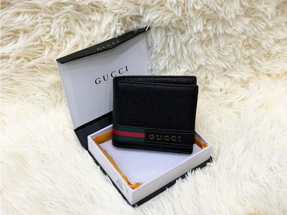 Gucci Black Wallet with Green & Red Web Stripe
