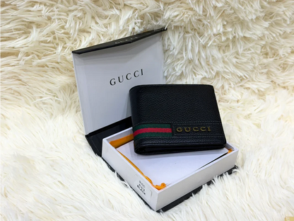 Gucci Black Wallet with Green & Red Web Stripe