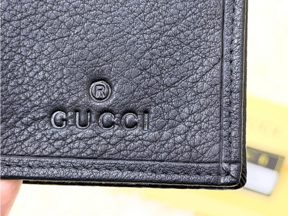 Gucci Black Wallet with Green & Red Web Stripe