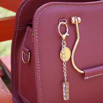 Burgundy Structured Handbag