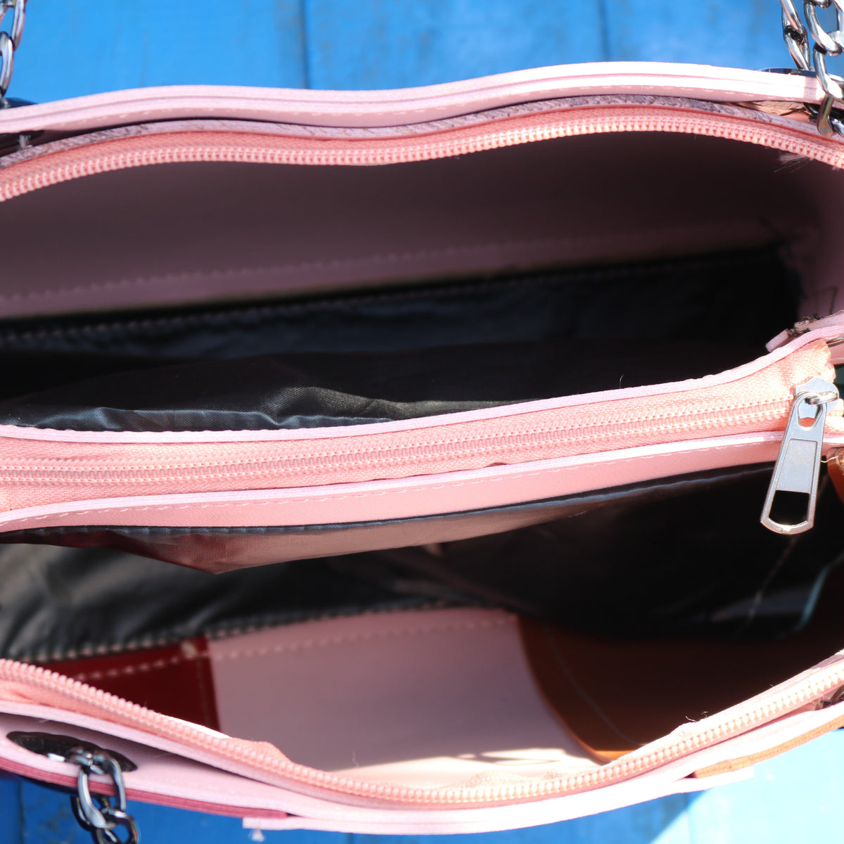Color Block Tote Bag