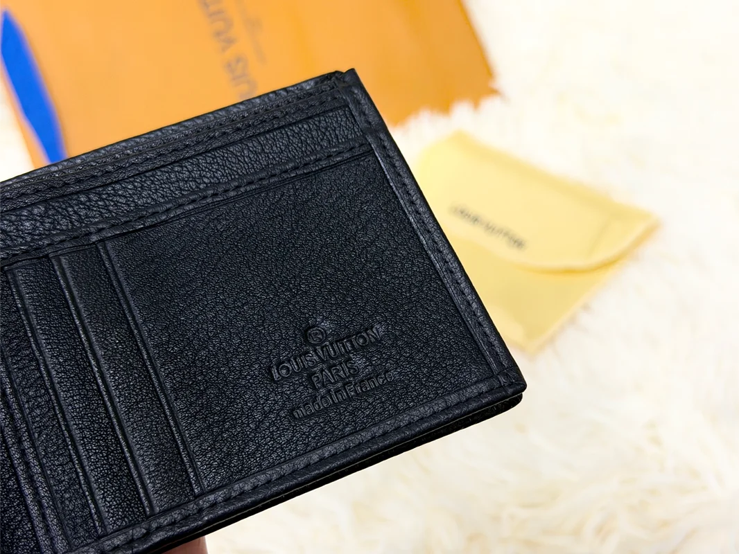 Louis Vuitton Black Damier Embossed Bifold Wallet