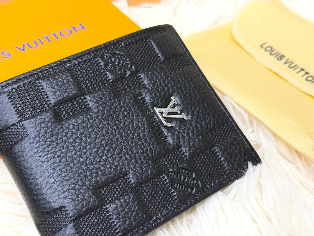 Louis Vuitton Black Damier Embossed Bifold Wallet