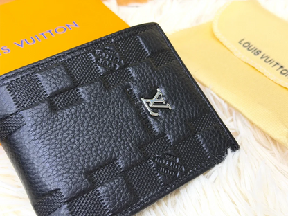 Louis Vuitton Black Damier Embossed Bifold Wallet