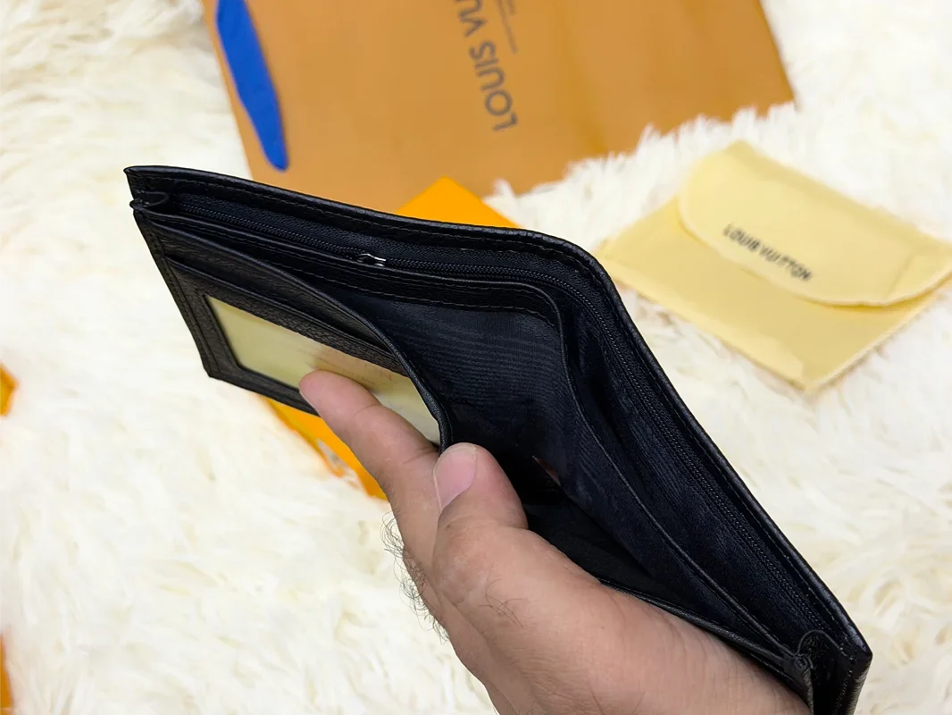 Louis Vuitton Black Damier Embossed Bifold Wallet