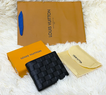 Louis Vuitton Black Damier Embossed Bifold Wallet