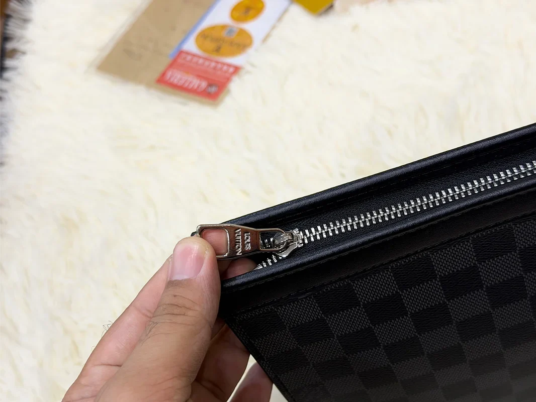 Louis Vuitton Black Damier Graphite Zip Pouch