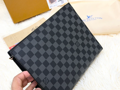 Louis Vuitton Black Damier Graphite Zip Pouch