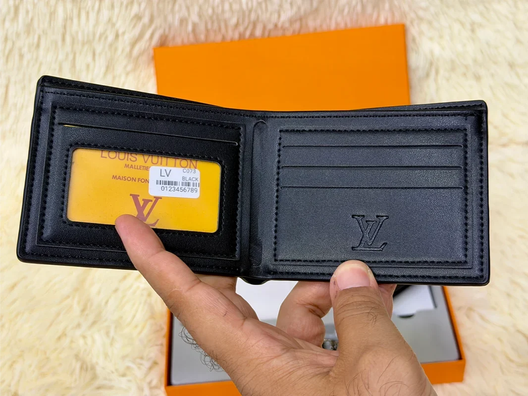 Louis Vuitton Black Damier Wallet Gift Set with Card Holder & Keychain