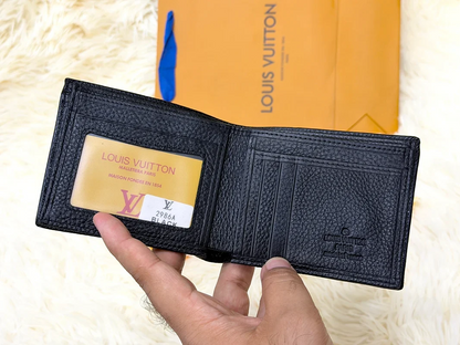 Louis Vuitton Black Embossed Monogram Bifold Wallet